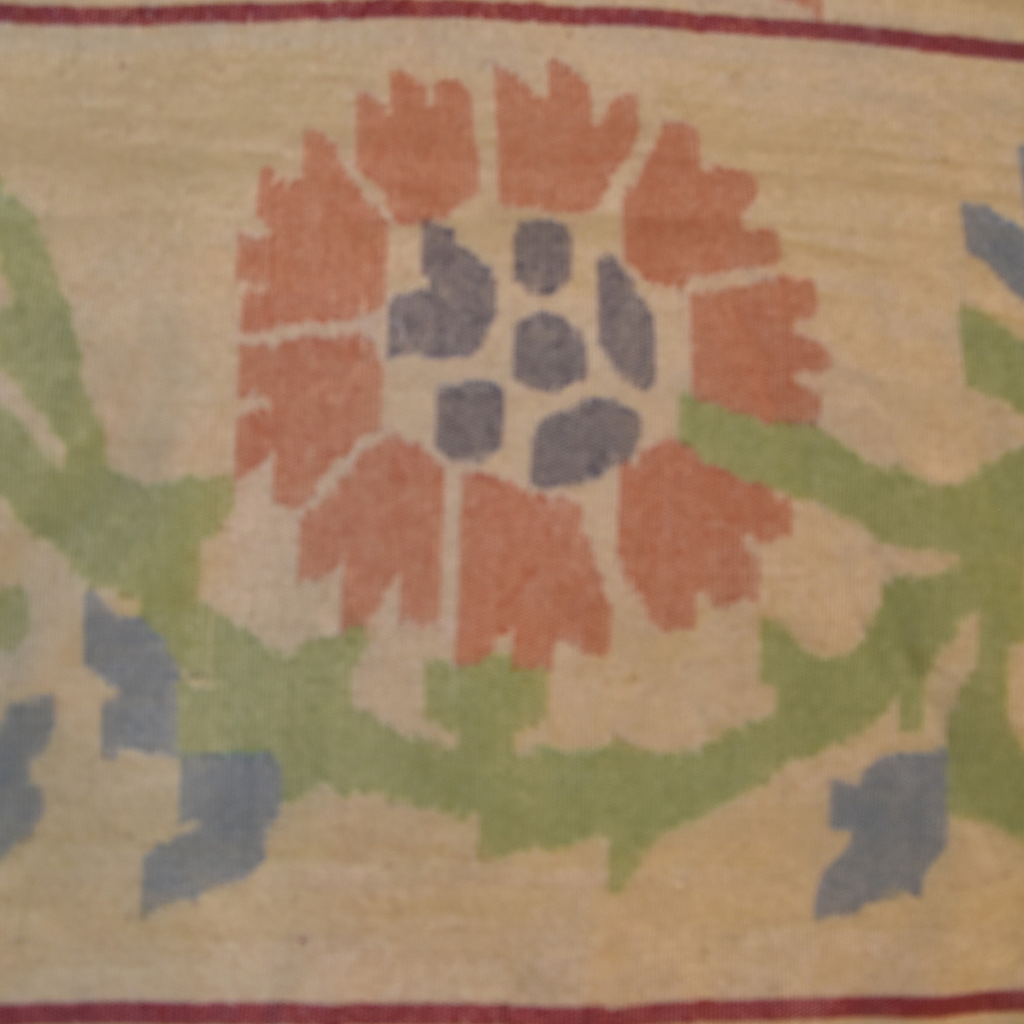 Red Khadi Saree with Paithani-style Tissue Border and Pallu