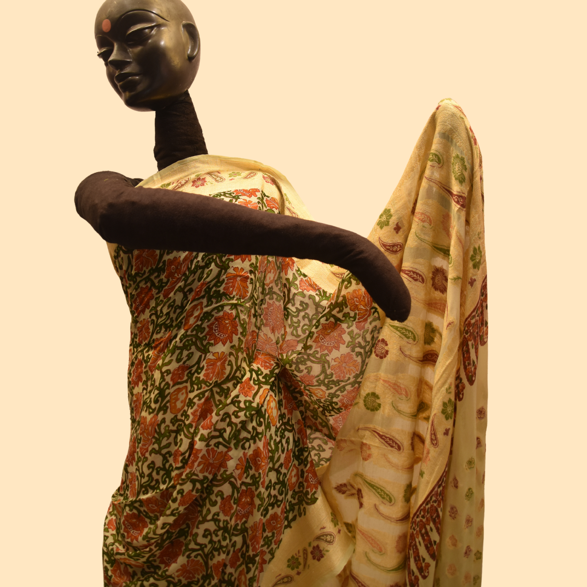 Floral Printed Chiffon Benarasi