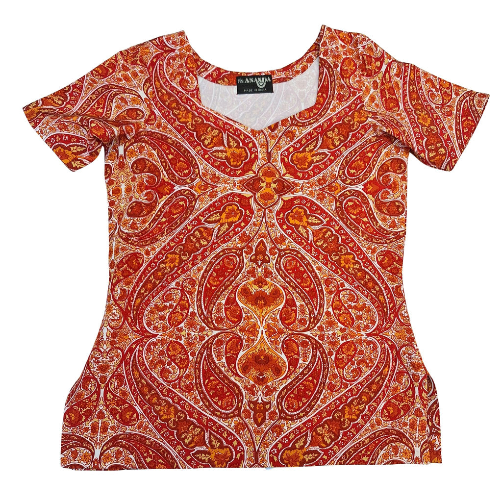 Red Crepe Kurti
