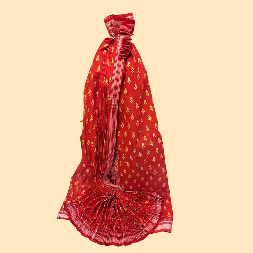 Red Cotton Dhoti