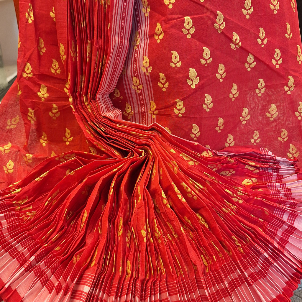 Red Cotton Dhoti