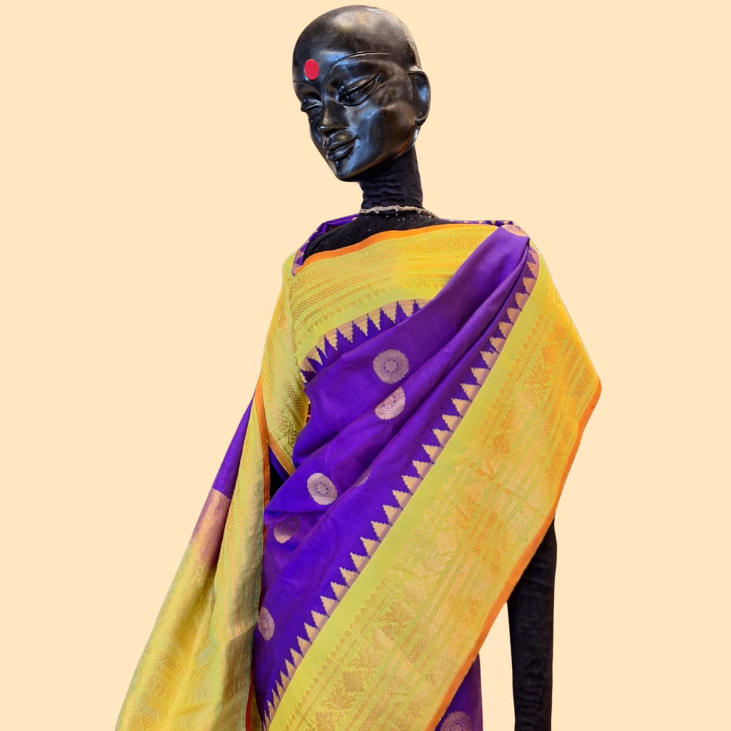 Purple Gadwal Saree