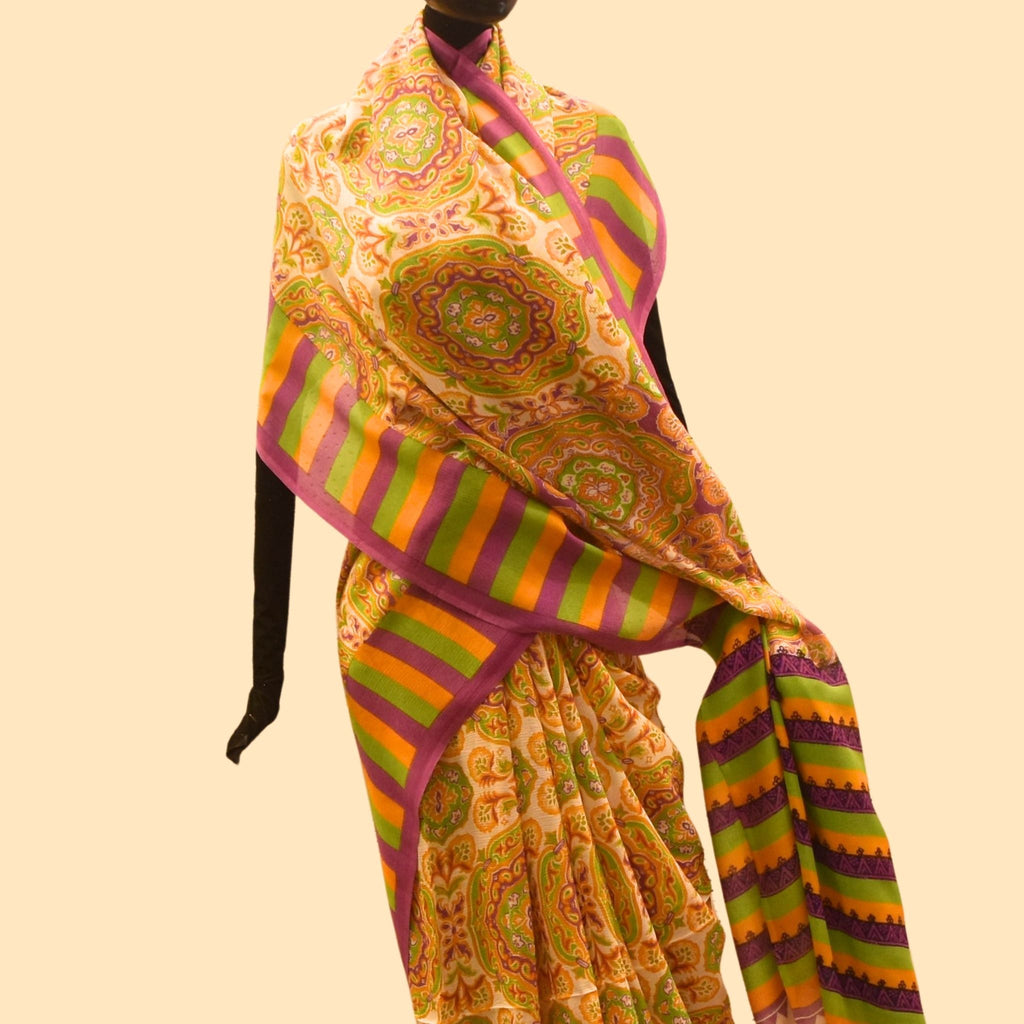Floral Chiffon Saree