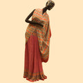 Pink Crepe Saree