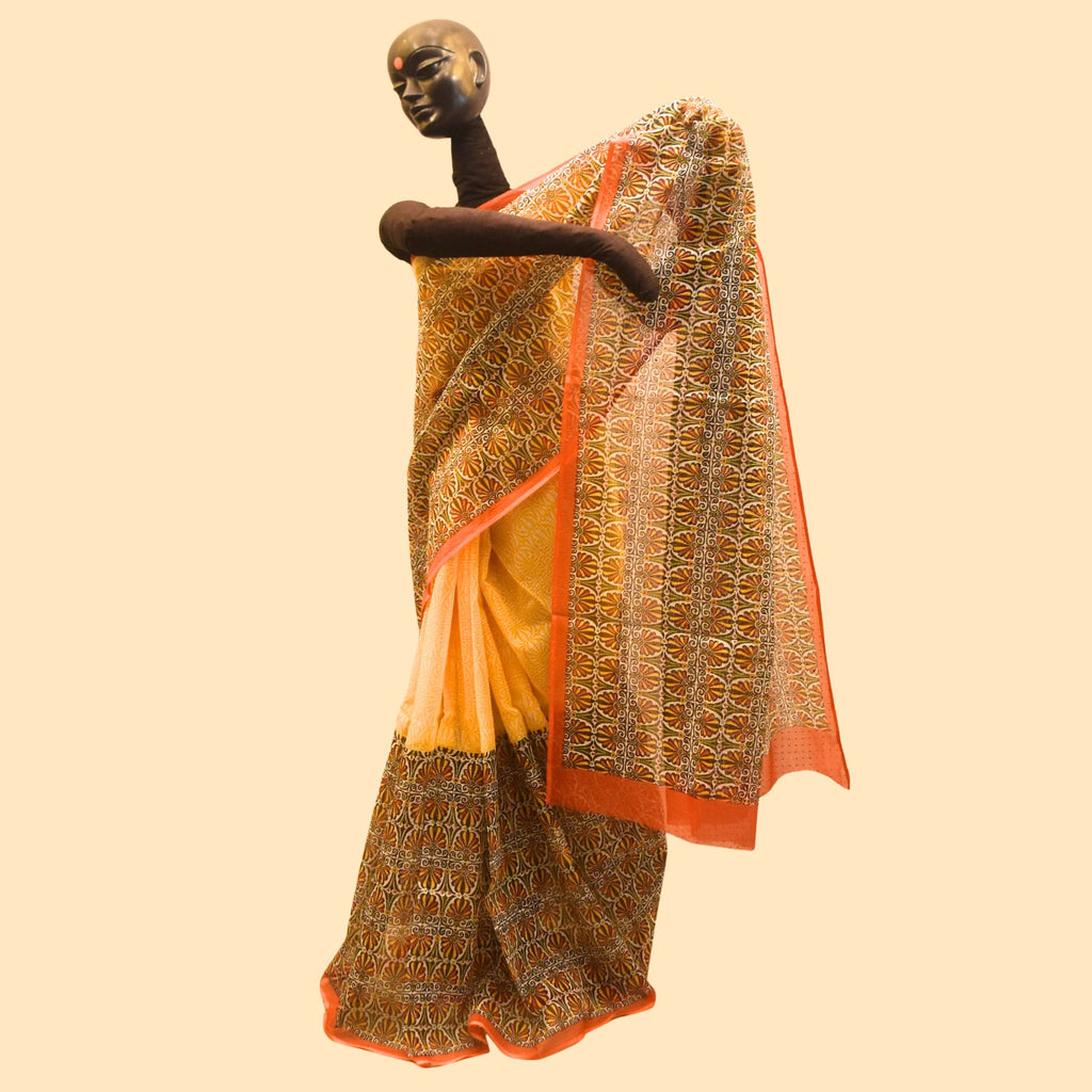 Yellow Kota Saree