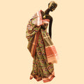 Floral Printed Dhaniakhali Bengali Cotton Saree