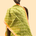 Green Floral Cotton Voil Saree