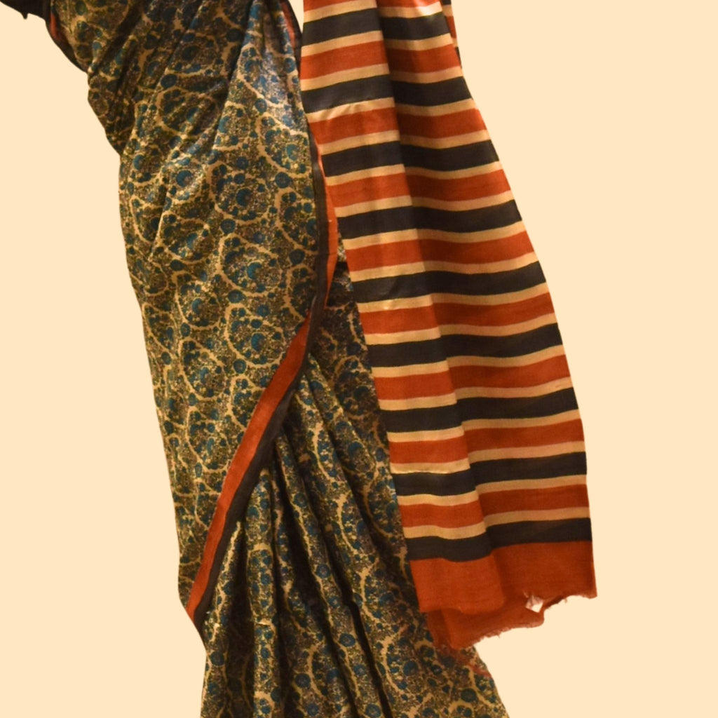 Tussar Saree with Paisleys