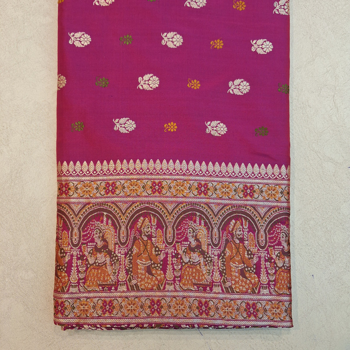 Magenta Baluchari Benarasi