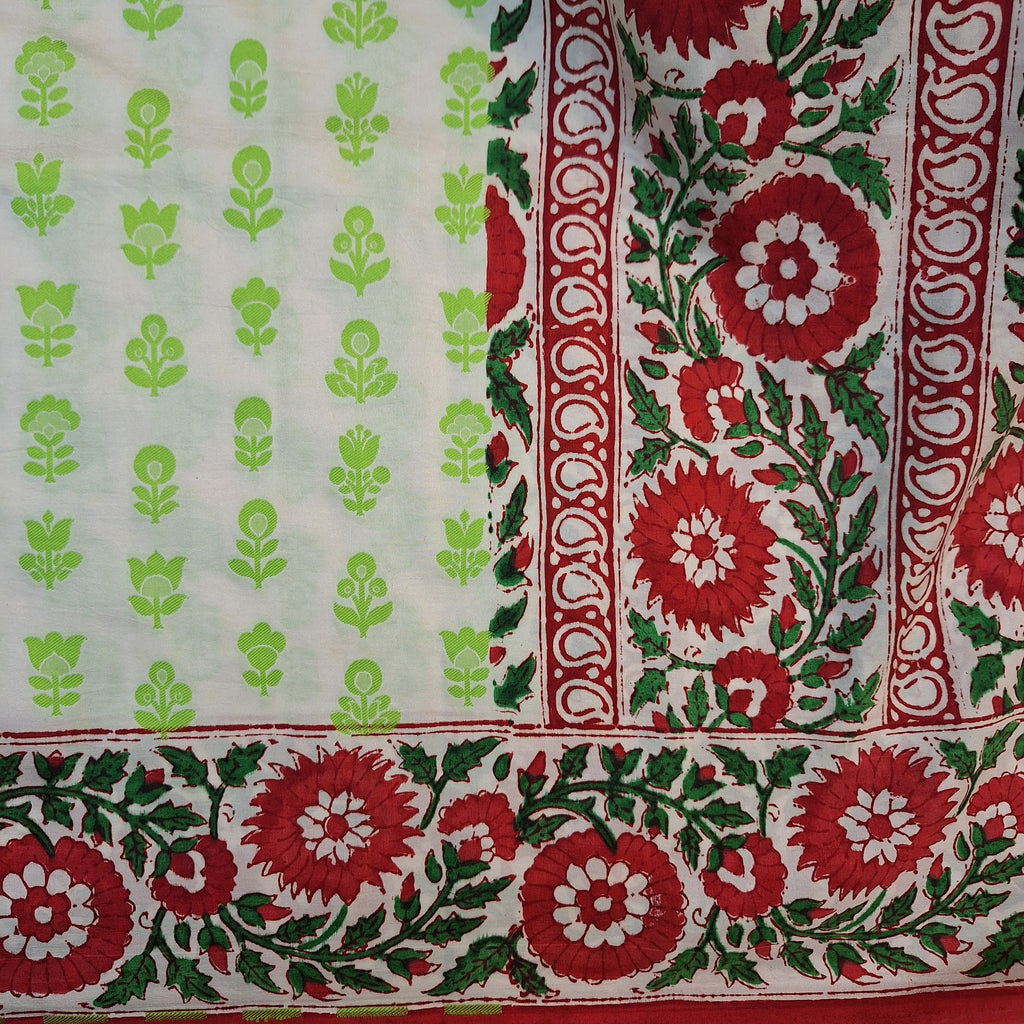 Floral Printed Silk Benarasi